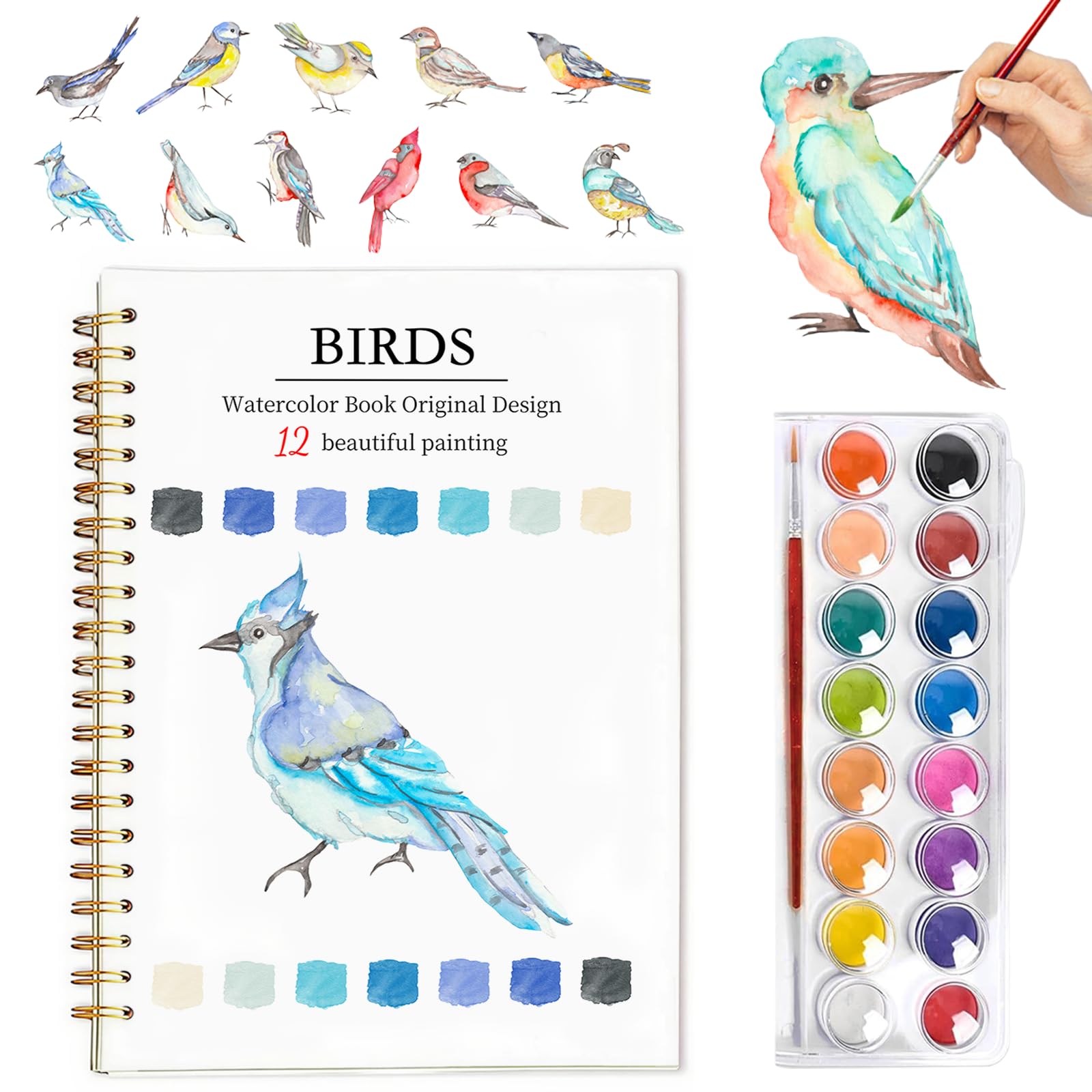 Easy Watercolor Workbook for Beginners - Flower Painting -16