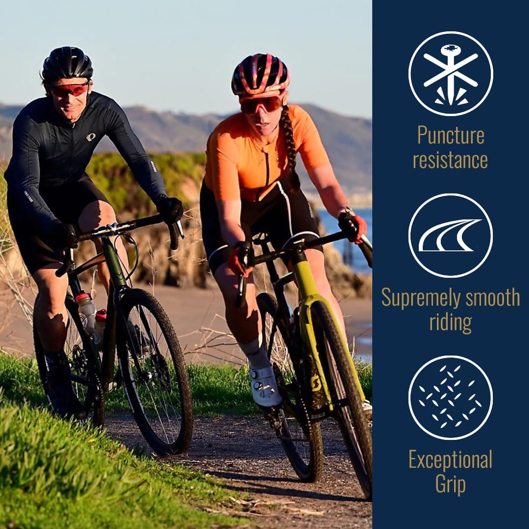 Panaracer Gravelking Semi-Slick TLR Tubeless Folding Tyres | ZSG Compound TuffTex Casing