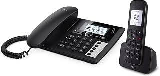 Deutsche Telekom Sinus PA 207 Plus Tischtelefon und Mobilteil, schwarz, FRITZ!Box-kompatibel