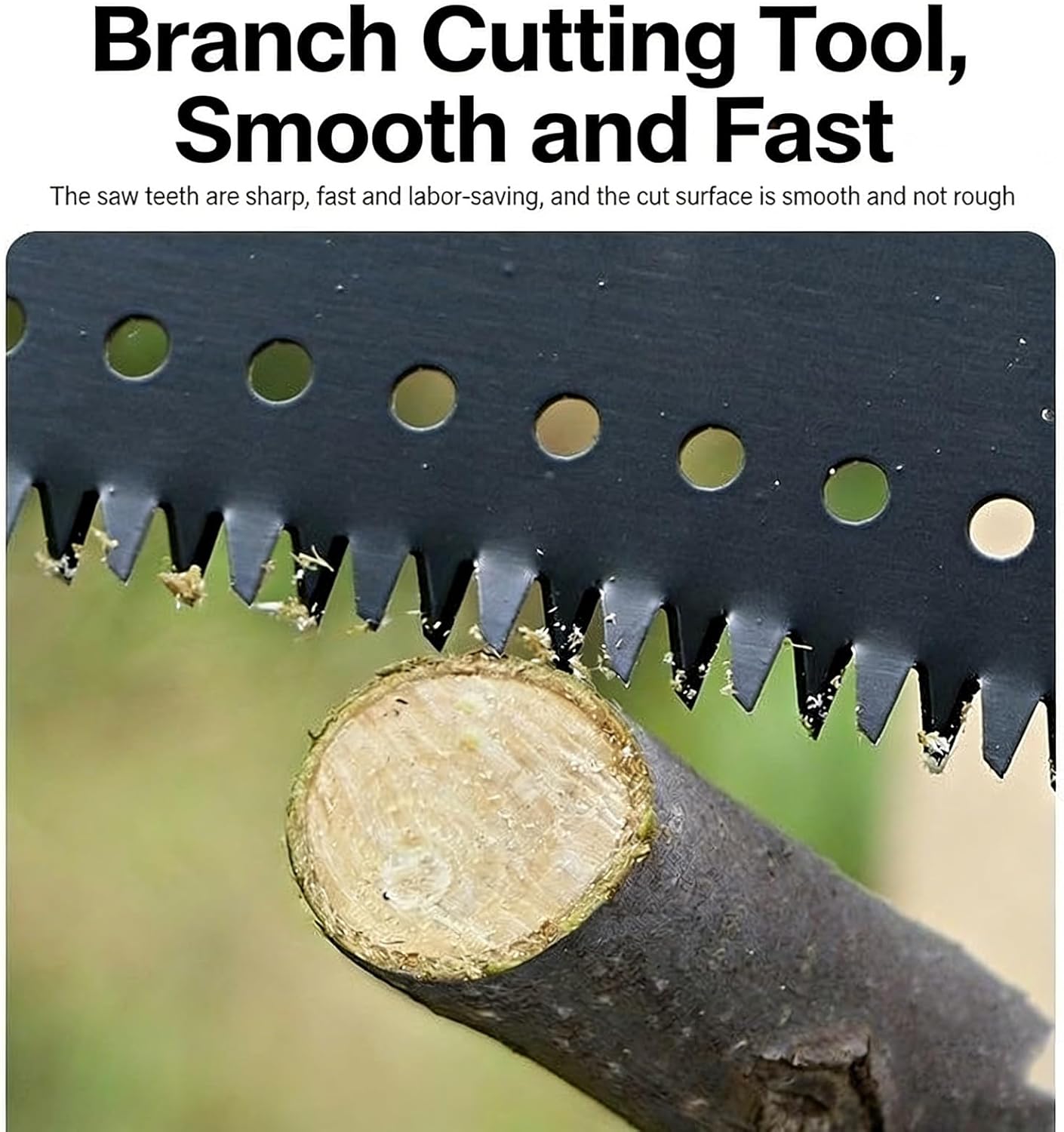 Manual Pole Saw Blade for Tree Trimming 17.5 Inch for All Tree Pole Saw Three Face Grinding High Strength Alloy Steel (Without Handle)