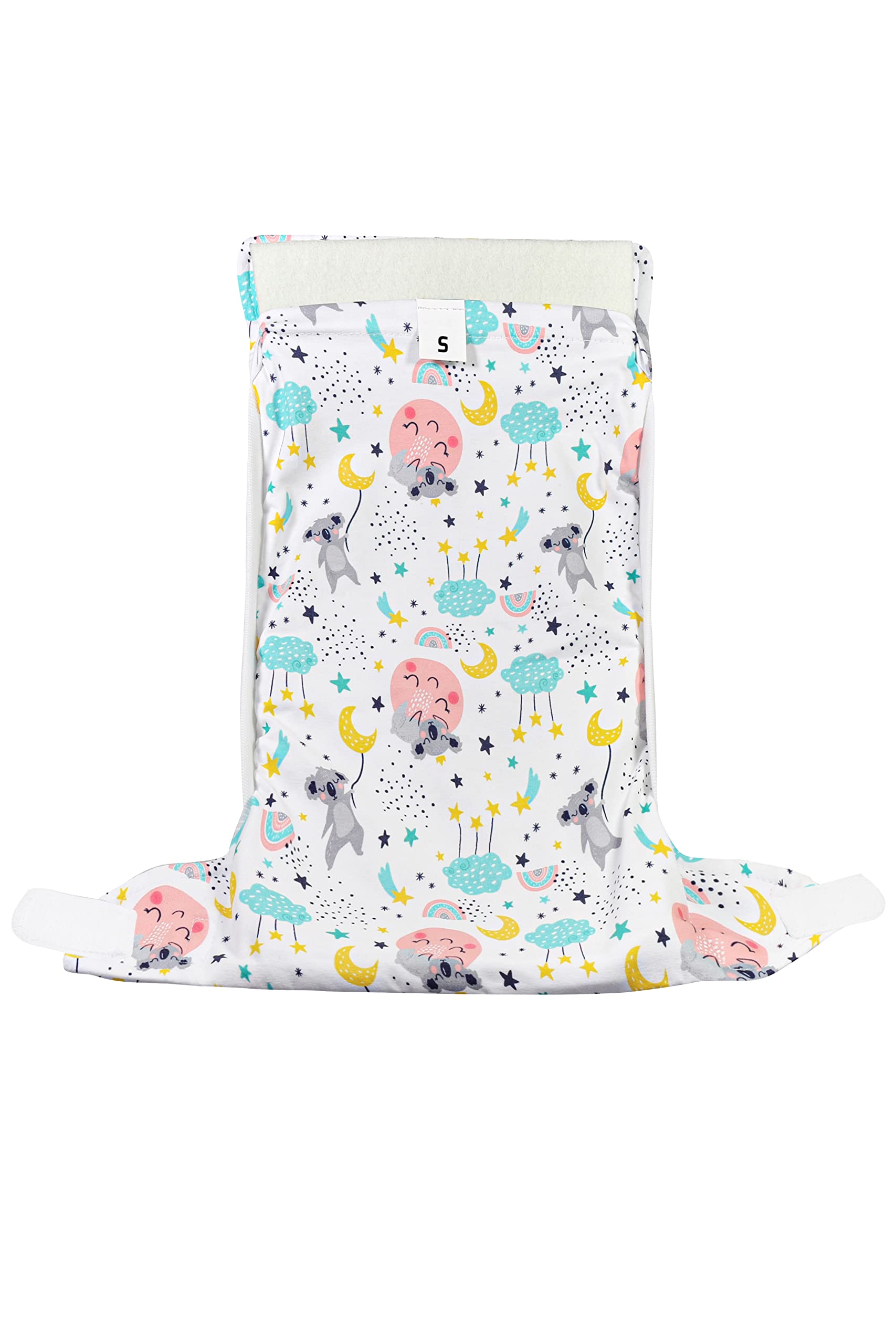 Petit Lulu Spreizhöschen für breites Wickeln//Spreizwindelhosen/Größe S (3-6 kg)/ Klett (Dreaming Koalas)