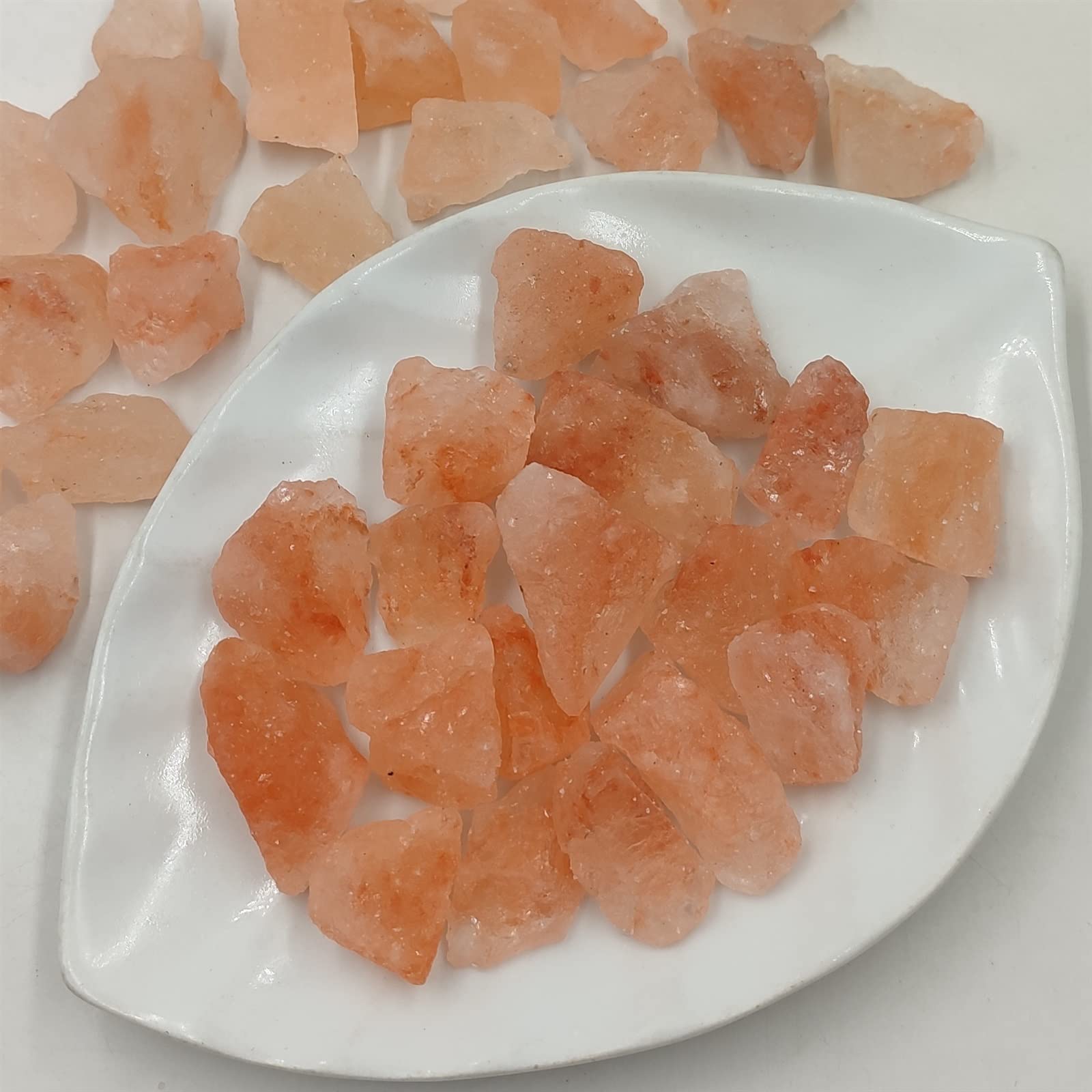 1 Pieza de Piedra de Sal Naranja Natural, Roca de Cristal de Cuarzo en Bruto, espécimen, difusión aromática, decoración del hogar decoración de la habitación