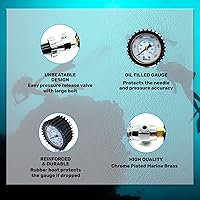 Vista 7 de H2ODYSSEY Medidor de presión DIN - Medidor de presión de buceo