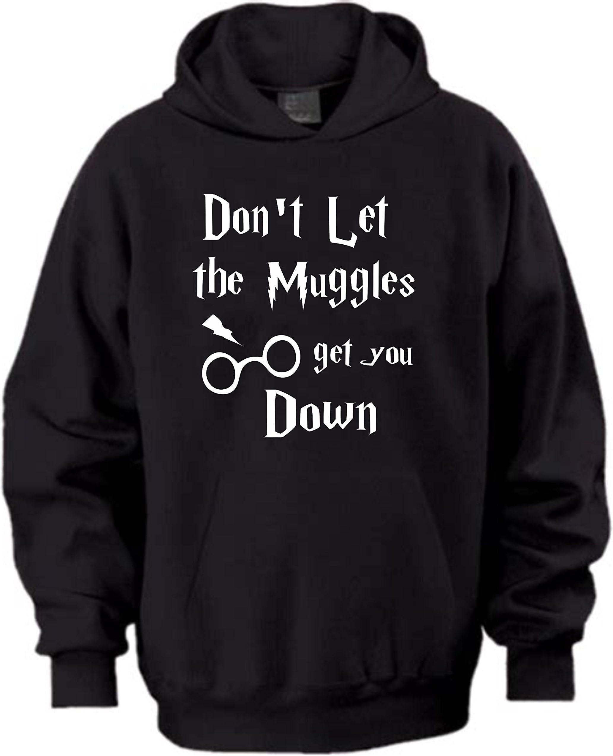Dont LET The Muggles GET You Down Harry Potter Humour Funny Party Present Black Kids Hoodie