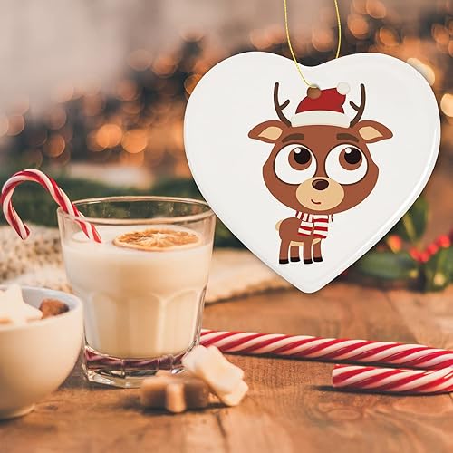 Miniatura 8 de MAIKESUB 25 piezas de adorno de cerámica en blanco en forma de corazón de 2.9 pulgadas con cuerda dorada para manualidades, decoración de árbol de