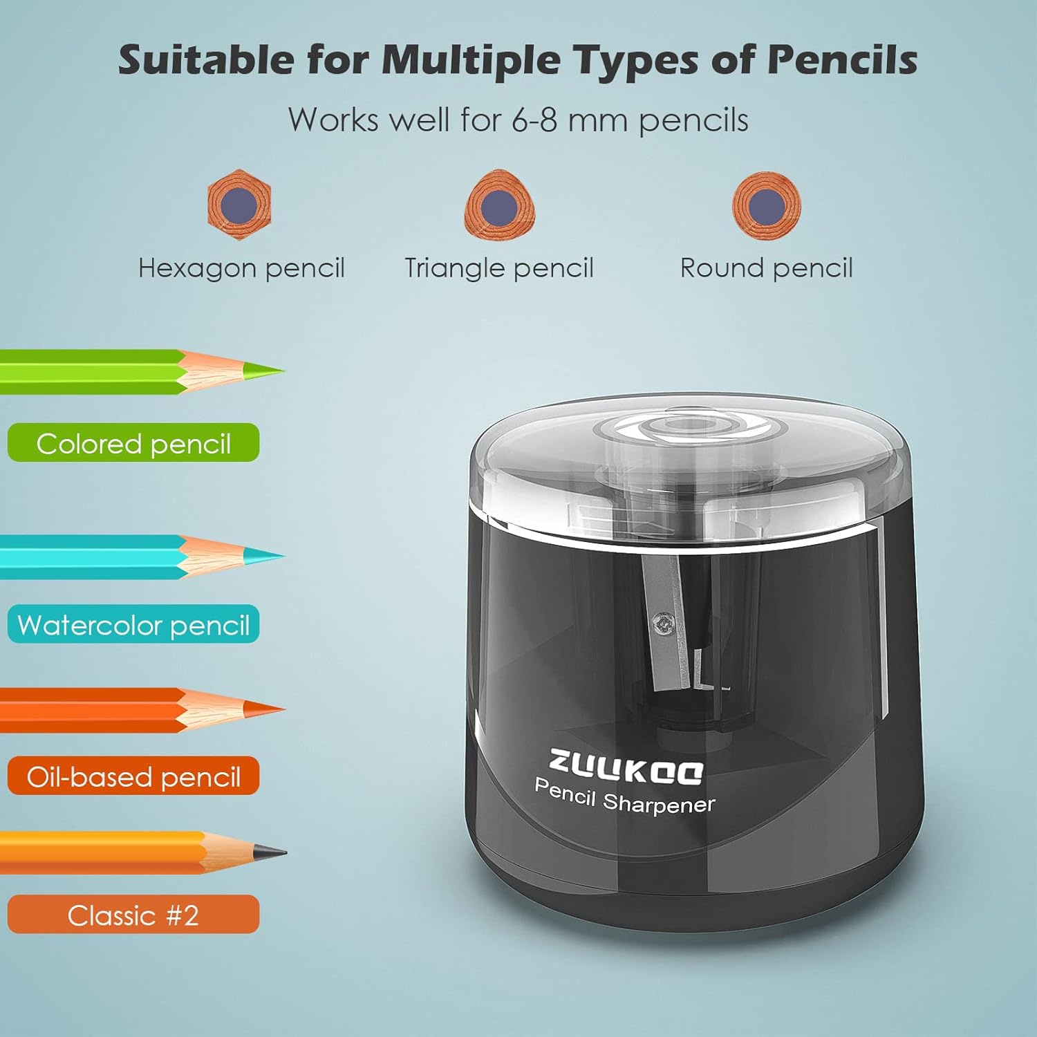Electric Pencil eners, Battery Powered for Colored Pencils,