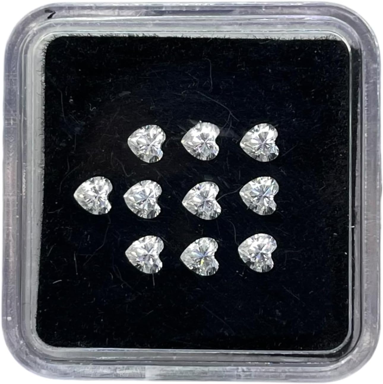 VVS 10 Pcs D Color Loose White Moissanite 3mm Heart Cut Loose Gemstones Lot