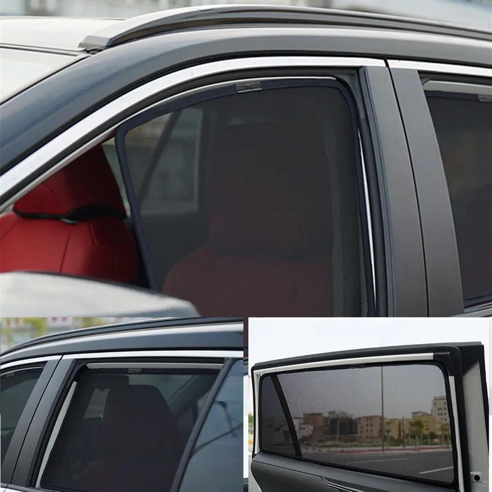 SKINII Coche Parasol para Citroen C5 X C5X 2022-2024 Coche Cortina Parabrisas Delantero Parasol Ventana Lateral Trasera Parasol Magnético Parasol Lateral (Color : 2PCS Rear)