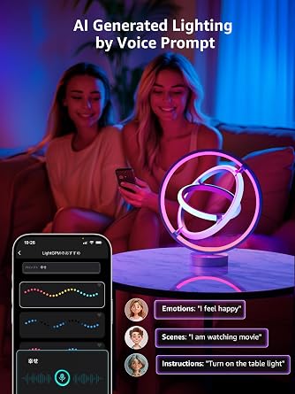 Lepro Bundle - 16.4 ft AI Smart Strip Lights & AI Smart Table Lamp TB1