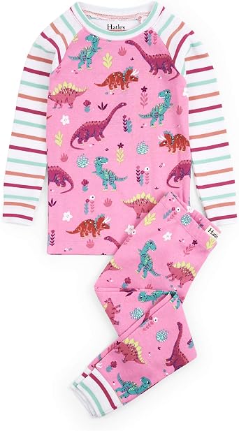 Hatley Girls Organic Cotton Long Sleeve Printed Pajama Sets