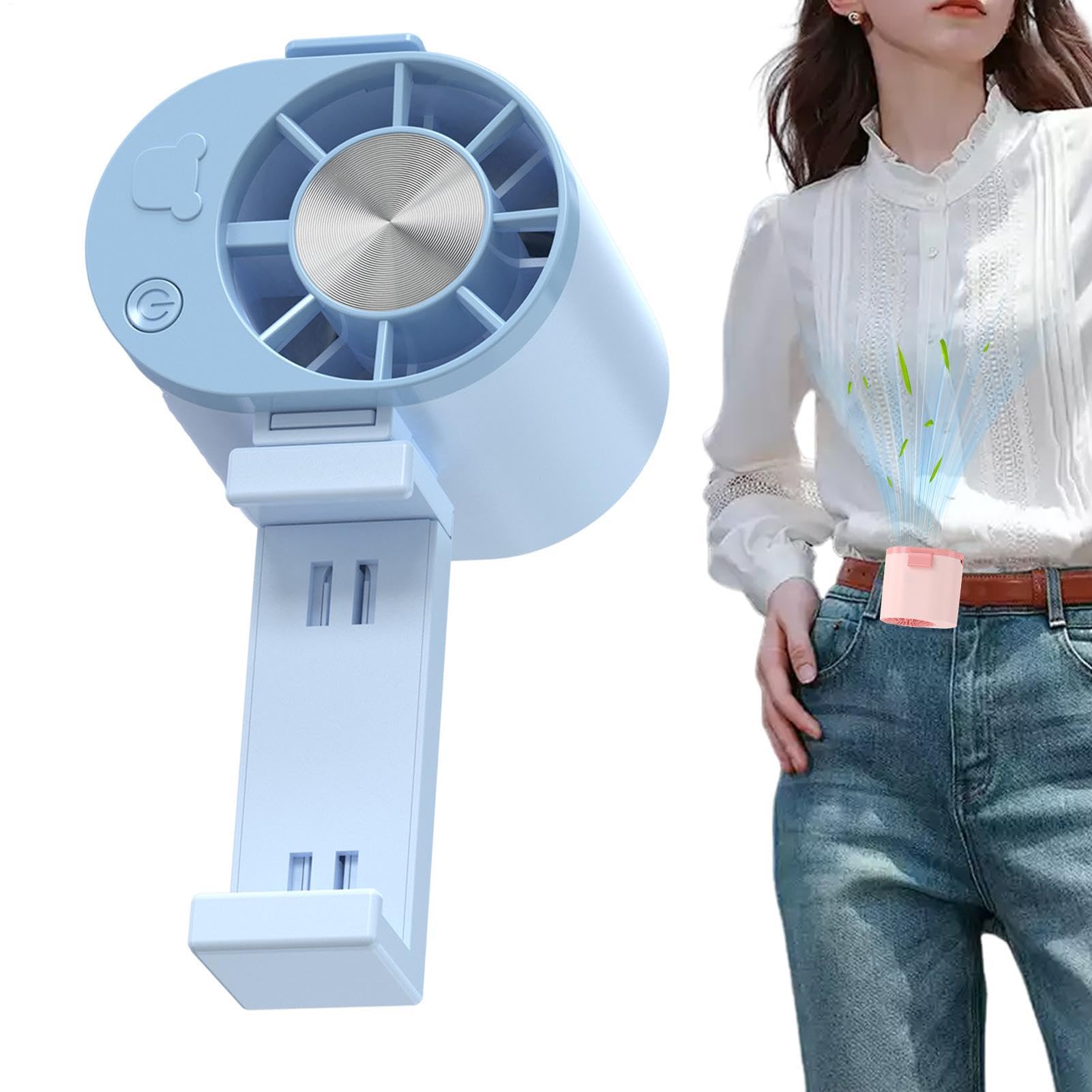 Dispositivo de ventilador de clip recargable con viento portátil