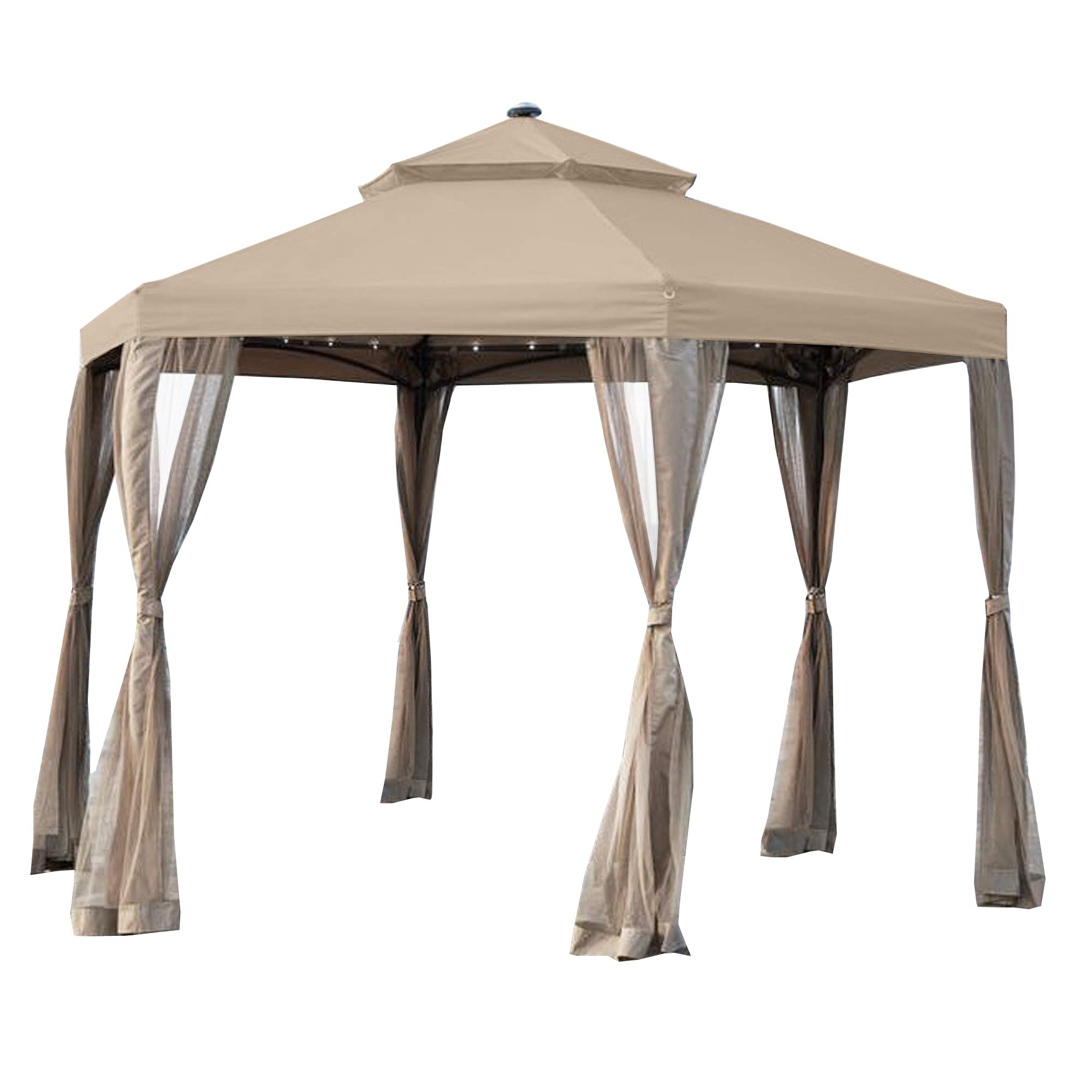 Amazon.com : Hexagon Solar Gazebo Replacement Canopy Top