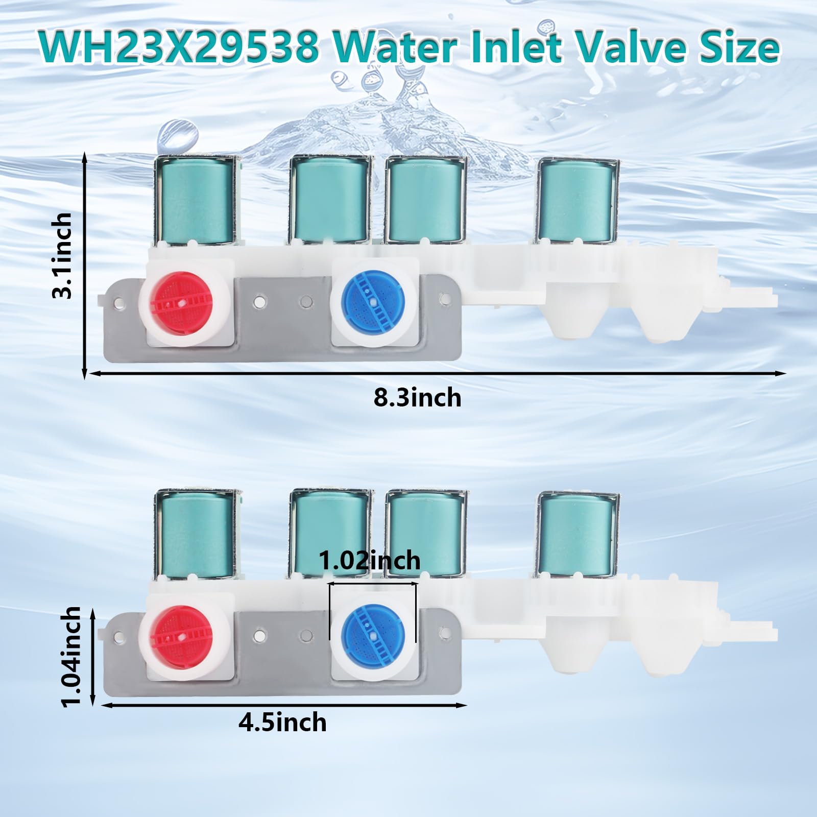 Amazon.com: IWIWE WH23X29538 Water Inlet Valve Compatible with GE