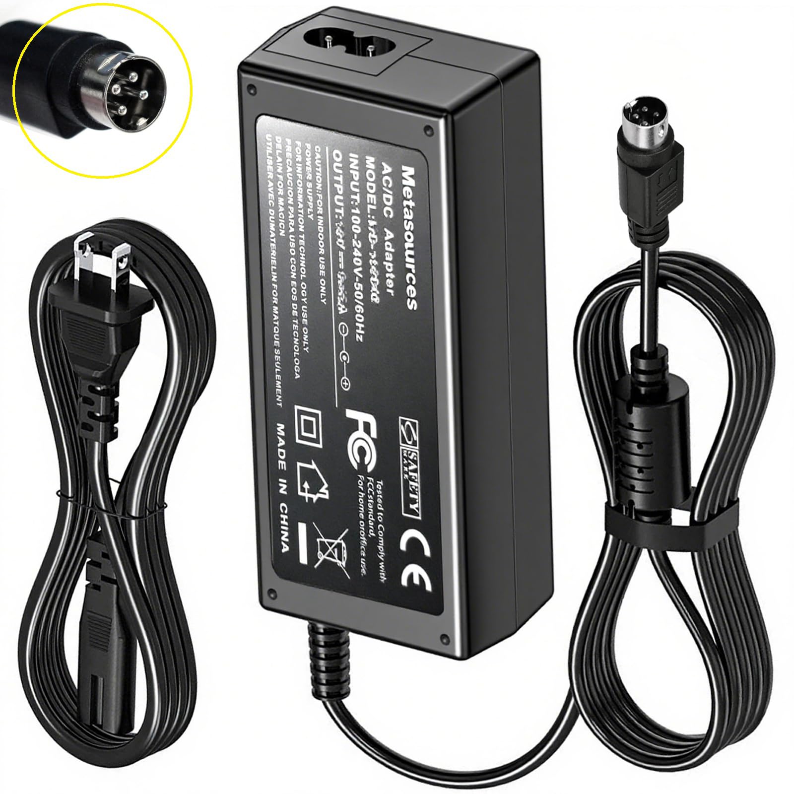 デバイスワークス ATTCHI Amazon.com: Metasources 4-Pin 12V AC/DC Adapter Compatible with