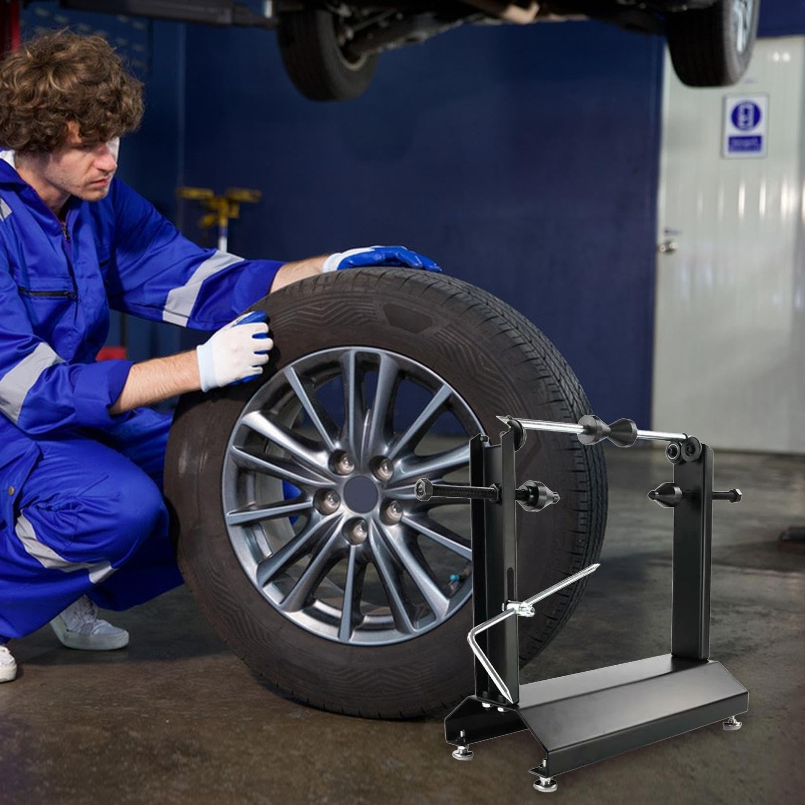 Balanceador de neumáticos para motocicletas, soporte de tránselo de rueda | Herramienta de equilibrio, dispositivo de cambiador de neumáticos del motor, he