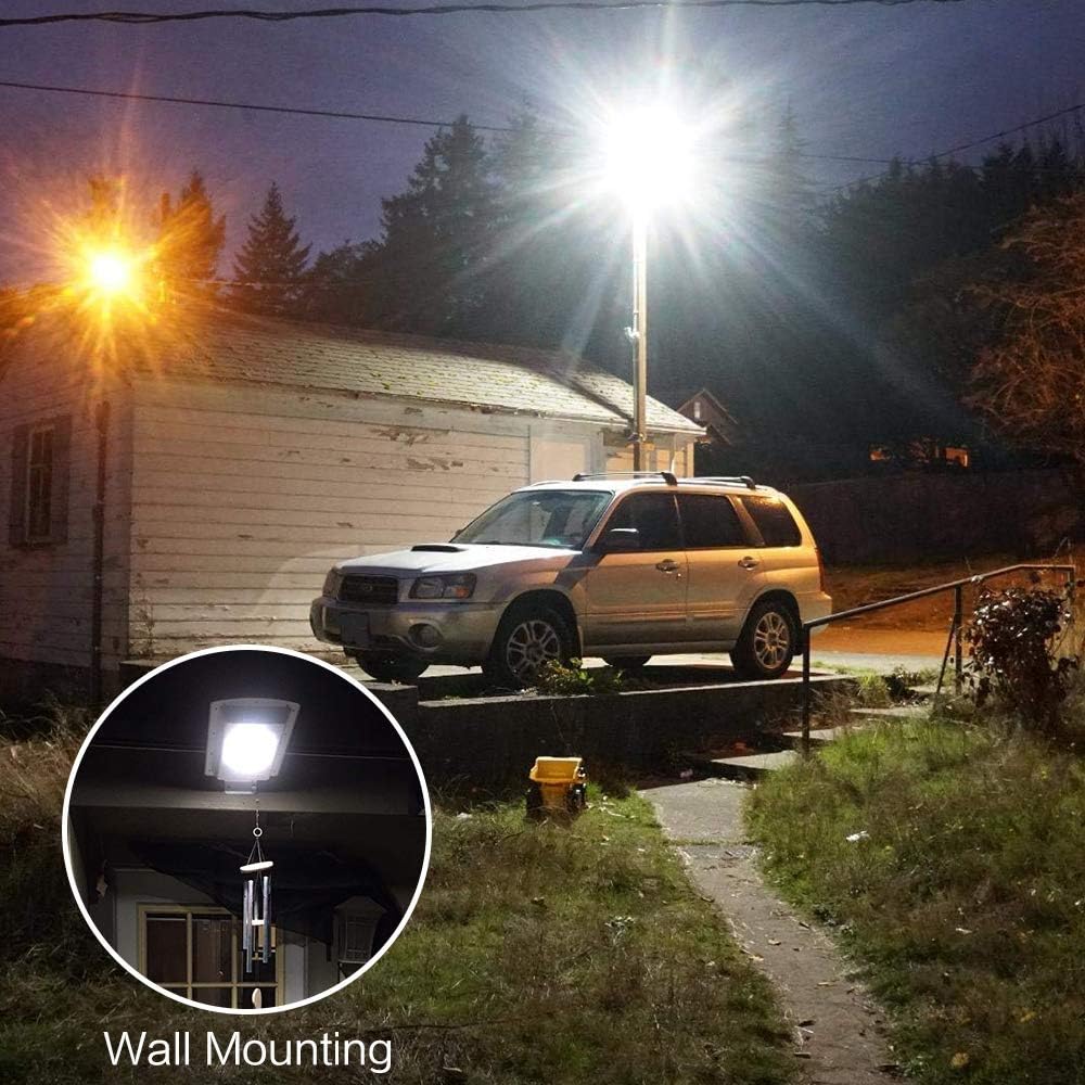Weekly Top Sale TENKOO Solar Street Lights Outdoor Dusk to Dawn LED Pole Lamp with Motion Sensor Waterproof IP65 Security Solar Flood Light for Yard Garden Stadium Basketball Court