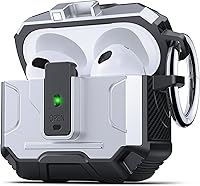 Vista 21 de DASFOND Armor - Funda rígida para auriculares Airpods Pro, grado militar, protección completa, a prueba de golpes, soporte de carga inalámbrica