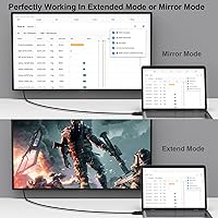 Vista 5 de Adaptador de DisplayPort a VGA, Benfei DP DisplayPort a VGA, cable de 6 pies, macho a macho chapado en oro compatible con Lenovo, Dell, HP, ASUS