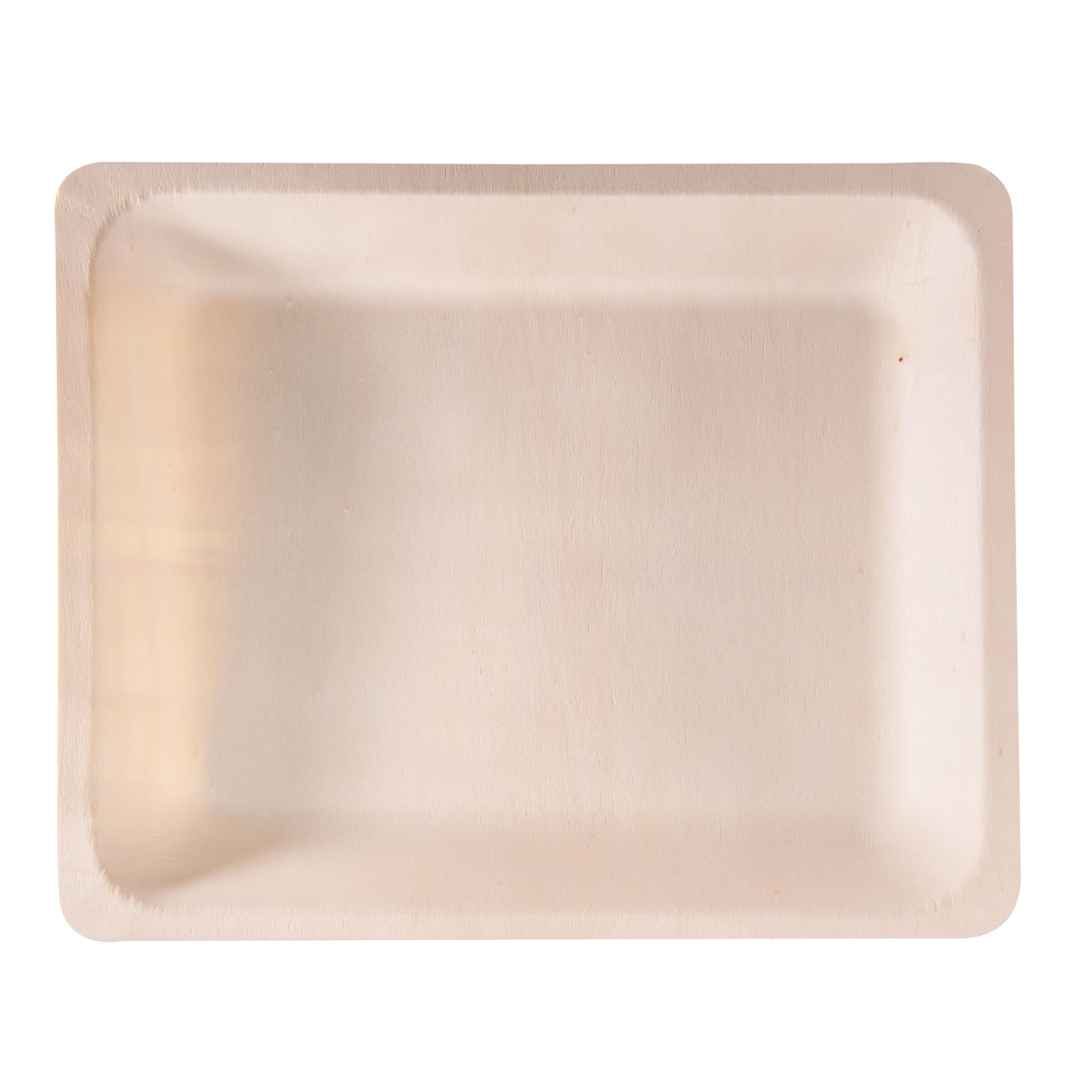 [21,5x26,5cm - 50 pezzi] Piatti RETTANGOLARI LEGNO biodegradabili compostabili ecologici - usa e getta, resistenti e riciclabili, ideali per feste, catering, eventi