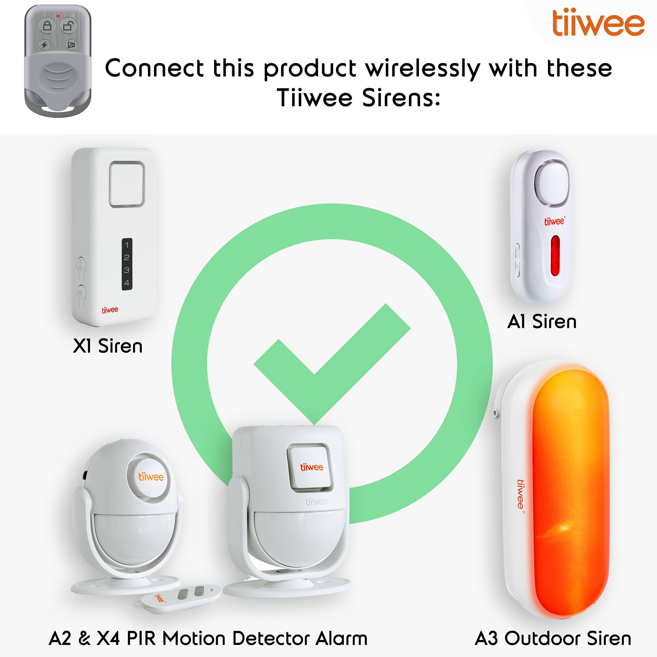 tiiwee Télécommande pour Système d'Alarme Tiiwee | Sans fil, anti-effraction, sécurité domestique