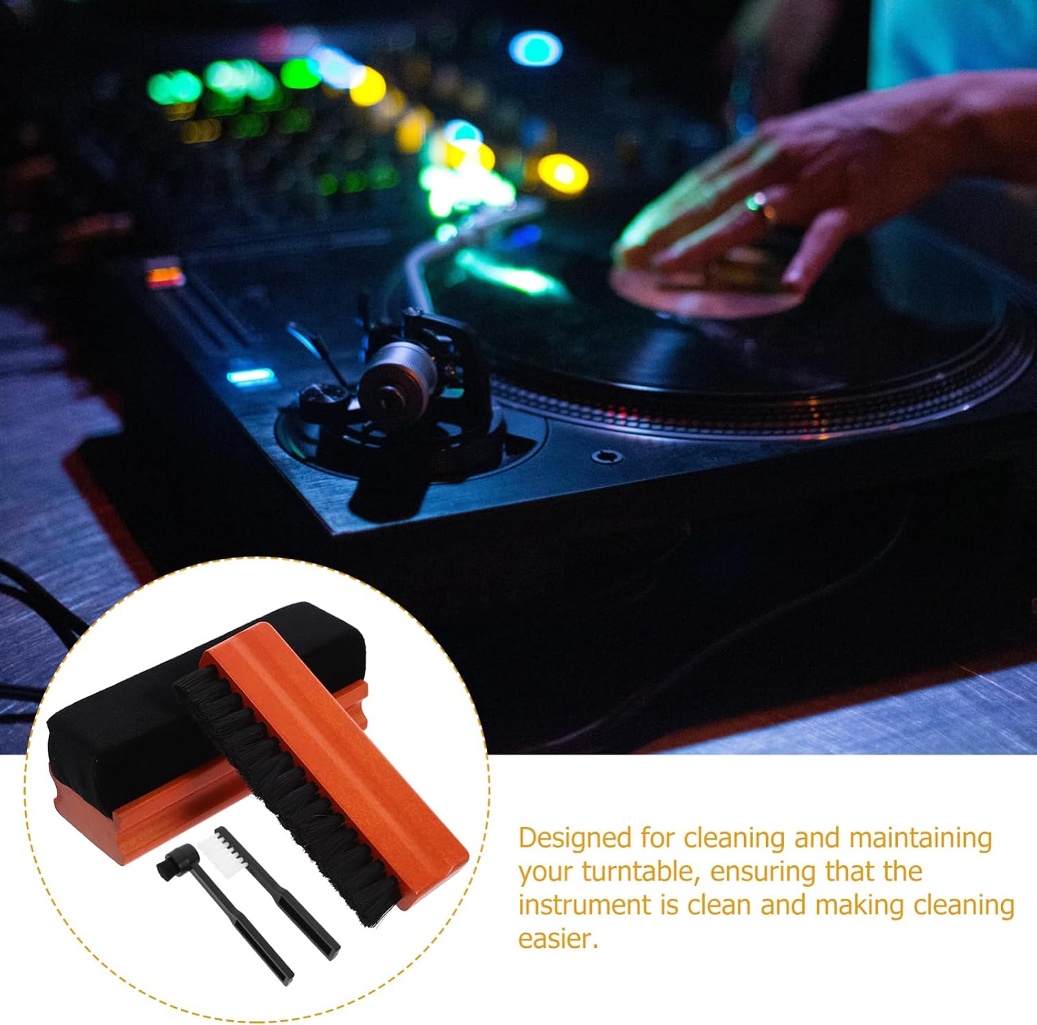 Record Player Cleaner Kit Vinyl Record Cleaning Brush Cleaning Tools Cd Player Brush Turntable Accessories