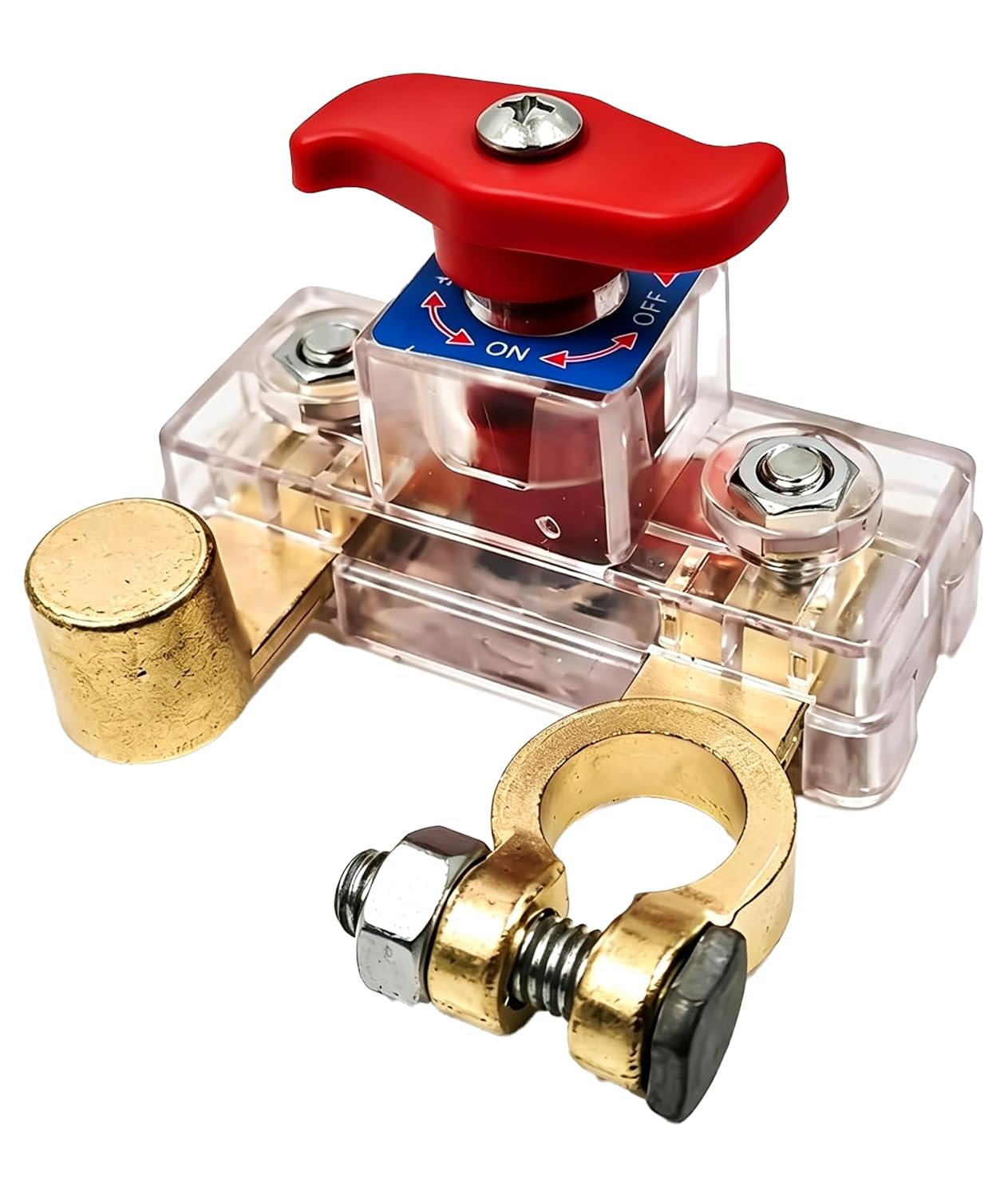 VayuSrot Battery Cut Off Switch, Transparent PC Shell, Copper-Plated - Image 1