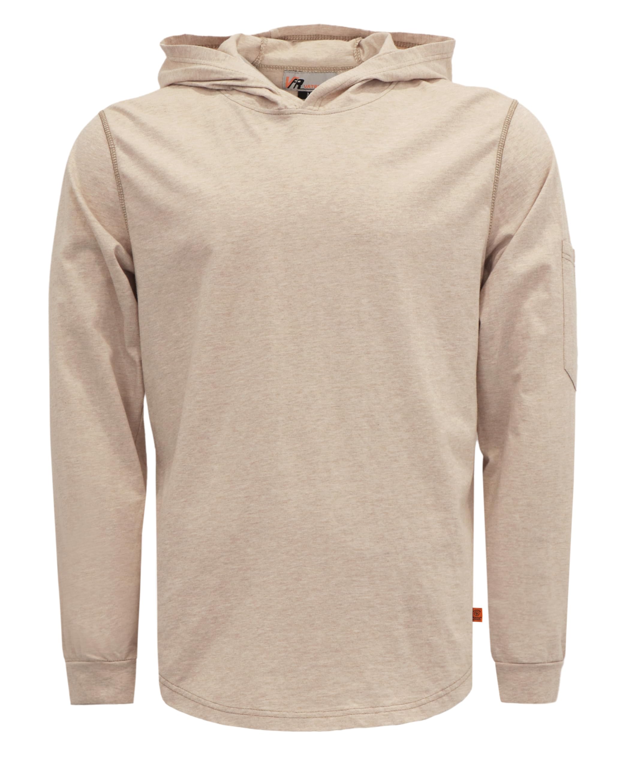 VATRENUS FR Shirts Hooded T Shirt 6oz Lightweight Heather Series Flame Resistant Heather Gray 100% C Fire Retardant Hoodie