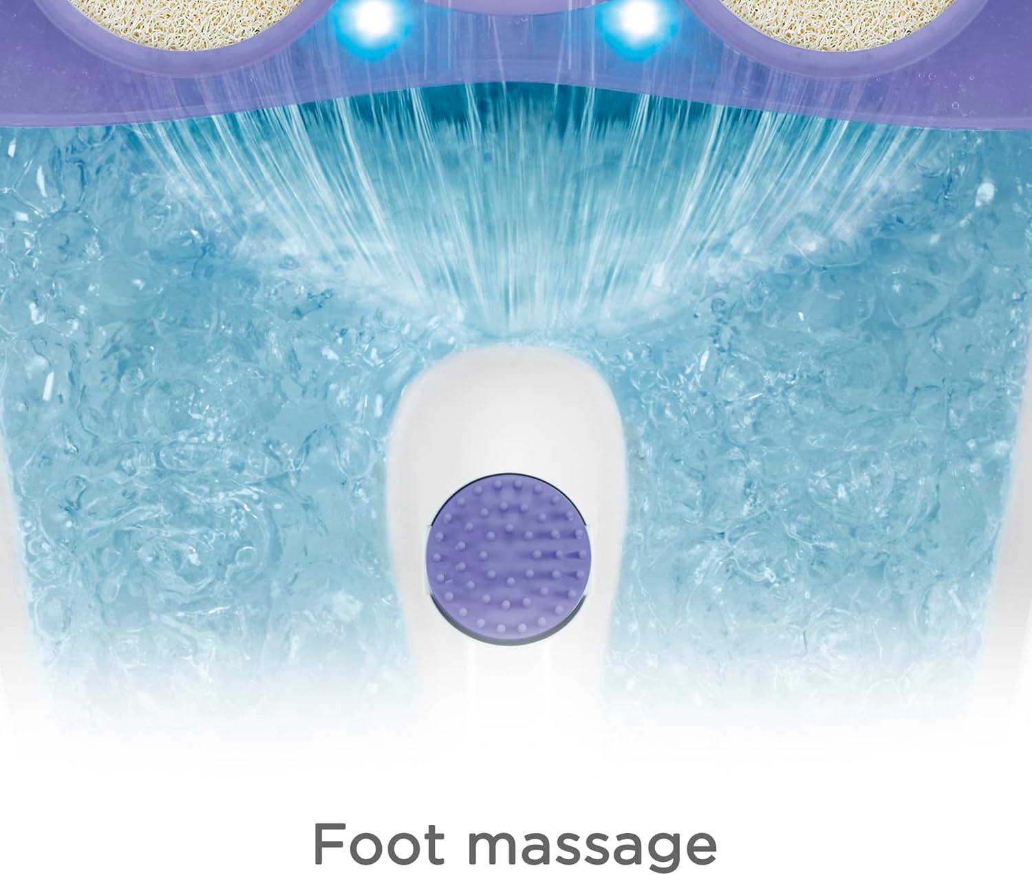 Close-up of the waterfall feature in the Conair Foot Spa