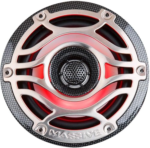 Miniatura 5 de Massive Audio T65S - Altavoces de grado marino de 6.5 pulgadas para barcos, UTVS, todoterreno, carritos de golf, motocicletas, runabounts con