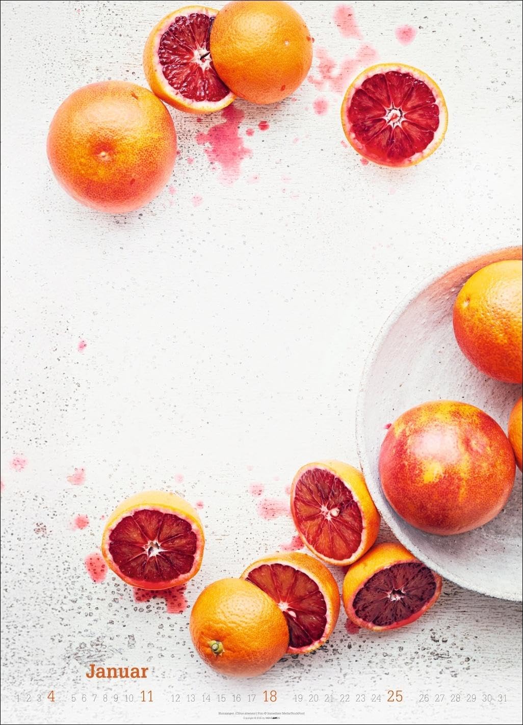 Fresh Food Kalender 2026: Großer Wandkalender mit 12 eleganten Lifestyle-Fotos für die Küche. Stylische Food-Fotografie Kalender 2026. 49 x 68 cm Hochformat.