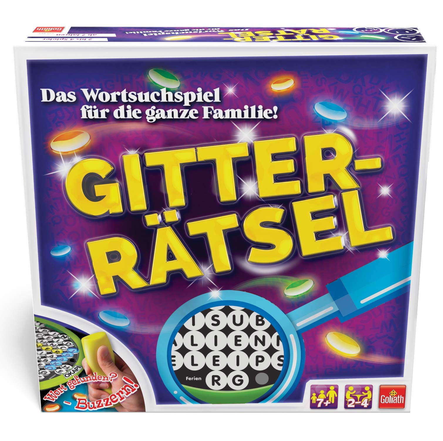 Goliath Toys 70533 Grid Puzzle Multi-Coloured: Board Game - Puzzle Game - 2-4 Players - Ages 6+, Multicoloured