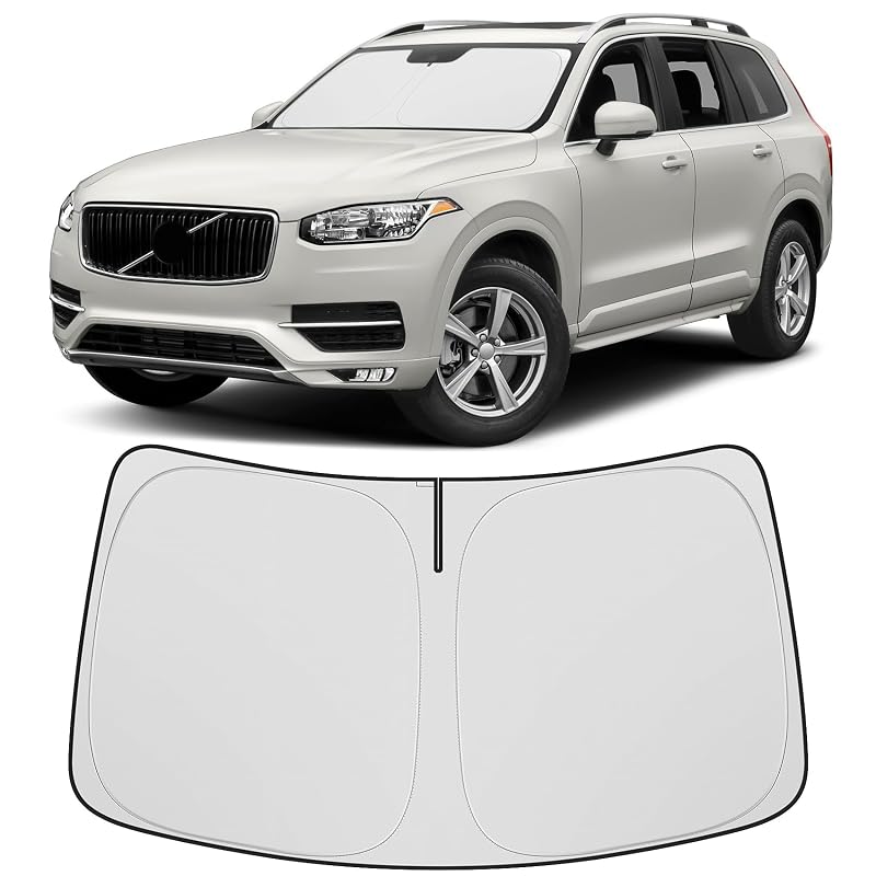 Protetor solar para para-brisa compatível com Volvo XC90 2016–2026, dobrável e com bolsa