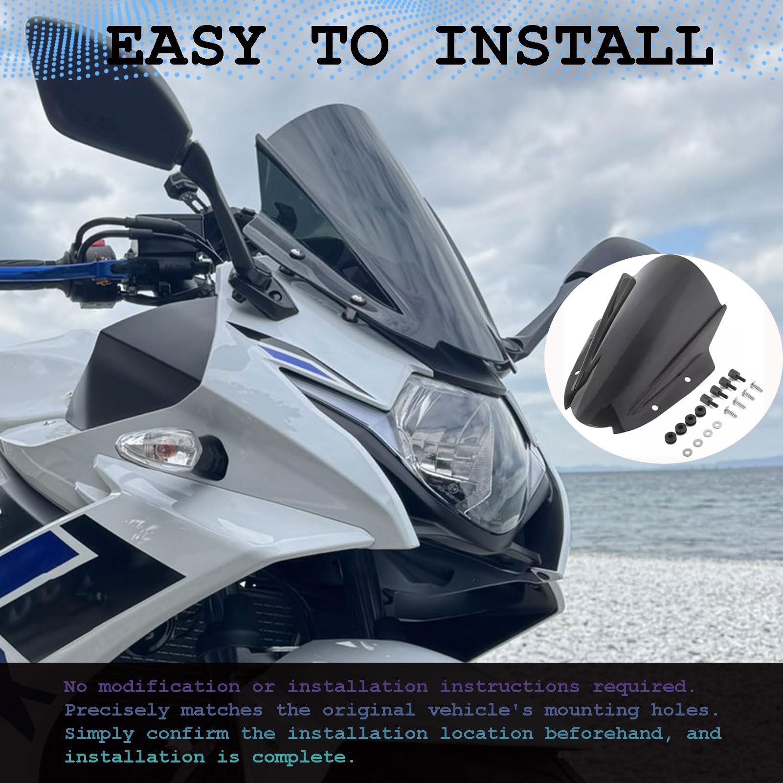Amazon | SHINKXMT オートバイ用ウインドシールド スズキ GSX250R GSX