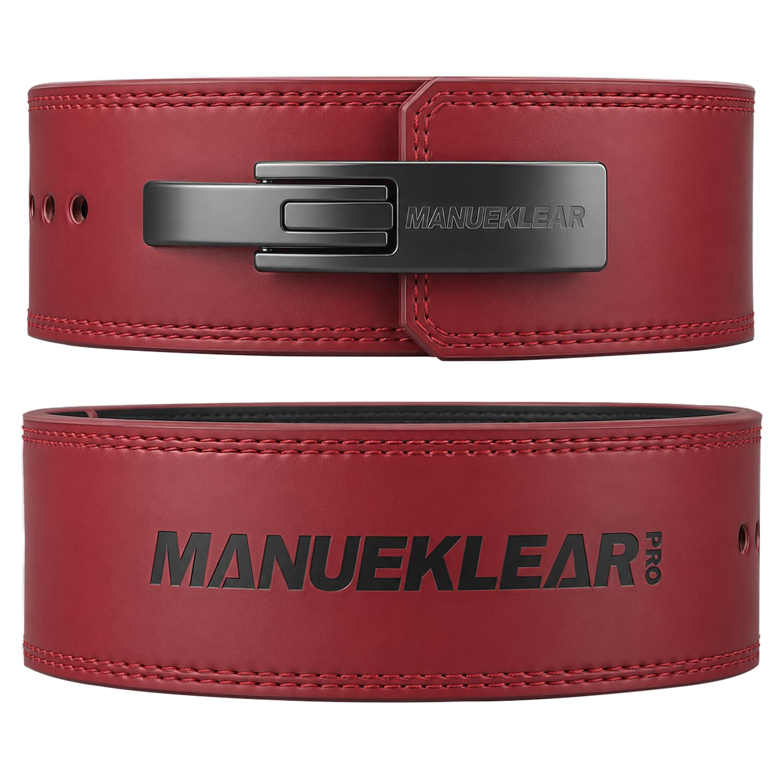 Manuklear Gewichthebergürtel, 10 mm dick und 10,2 cm breit, Hebelgürtel, Gewichtheben für Männer und Frauen, Powerlifting-Hebel, Fitnessgürtel für Kniebeugen, Kreuzheben, Workout