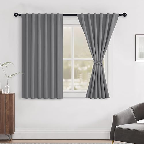 Miniatura 122 de Hiasan Cortinas opacas blancas extra anchas para dormitorio, cortinas opacas térmicas extra anchas de 72 pulgadas de largo, con pestaña trasera,
