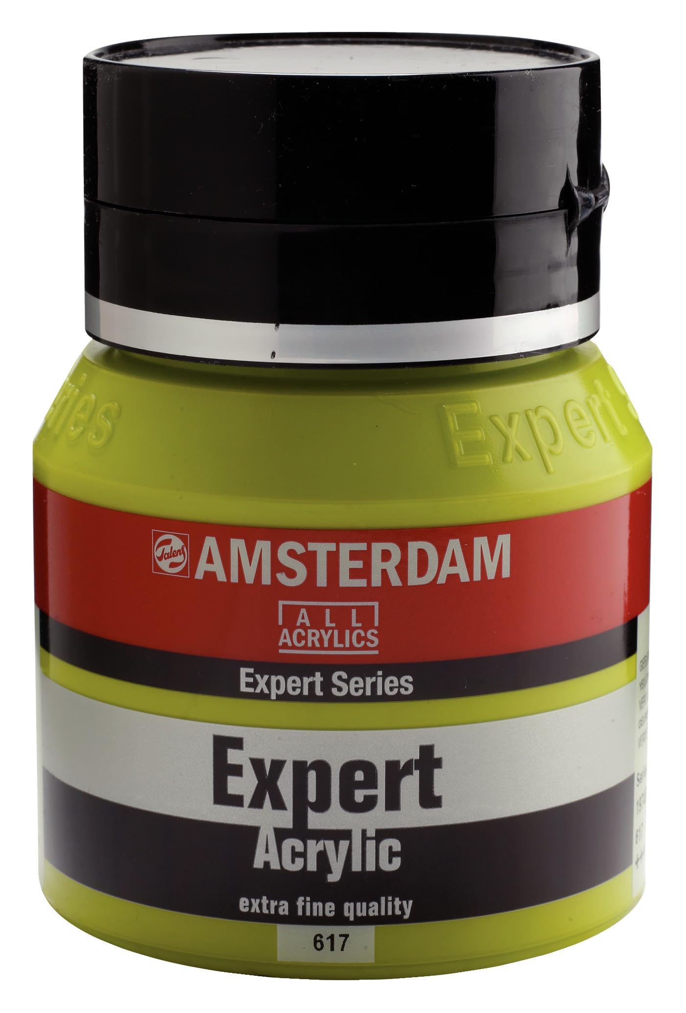 Amsterdam Expert Series Acrylic Paint Jar - 400 ml - Yellowish Green 617 - Semi-Opaque - Excellent Lightfastness - Heavy Body Texture