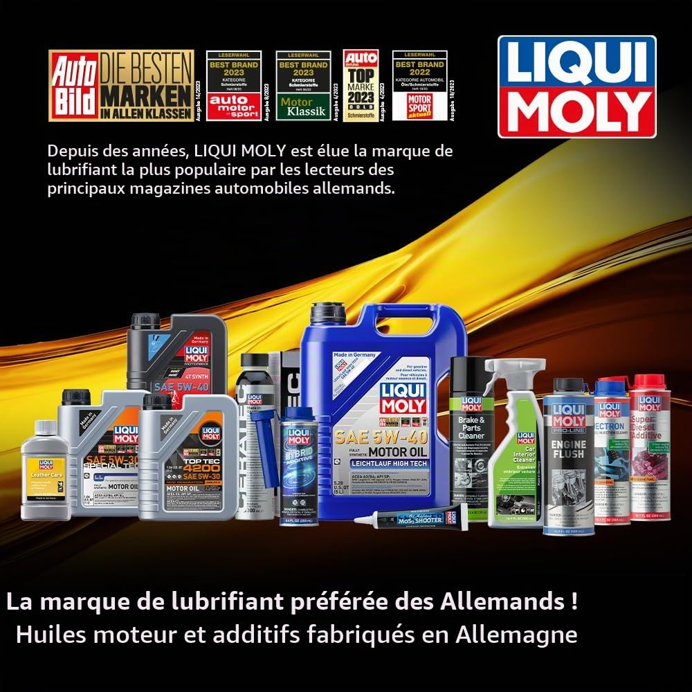 LIQUI MOLY Huile moteur Leichtlauf 5W-40 huile ACEA A3/B4 API SP High Tech 5 L Compatible avec VW Golf 7 3/5 portes 5G1, BQ1, BE1, BE2 Golf 4 3/5 portes 1J1 Golf 5 3/5 portes 1K1 Golf 6 3/5 portes 5K1