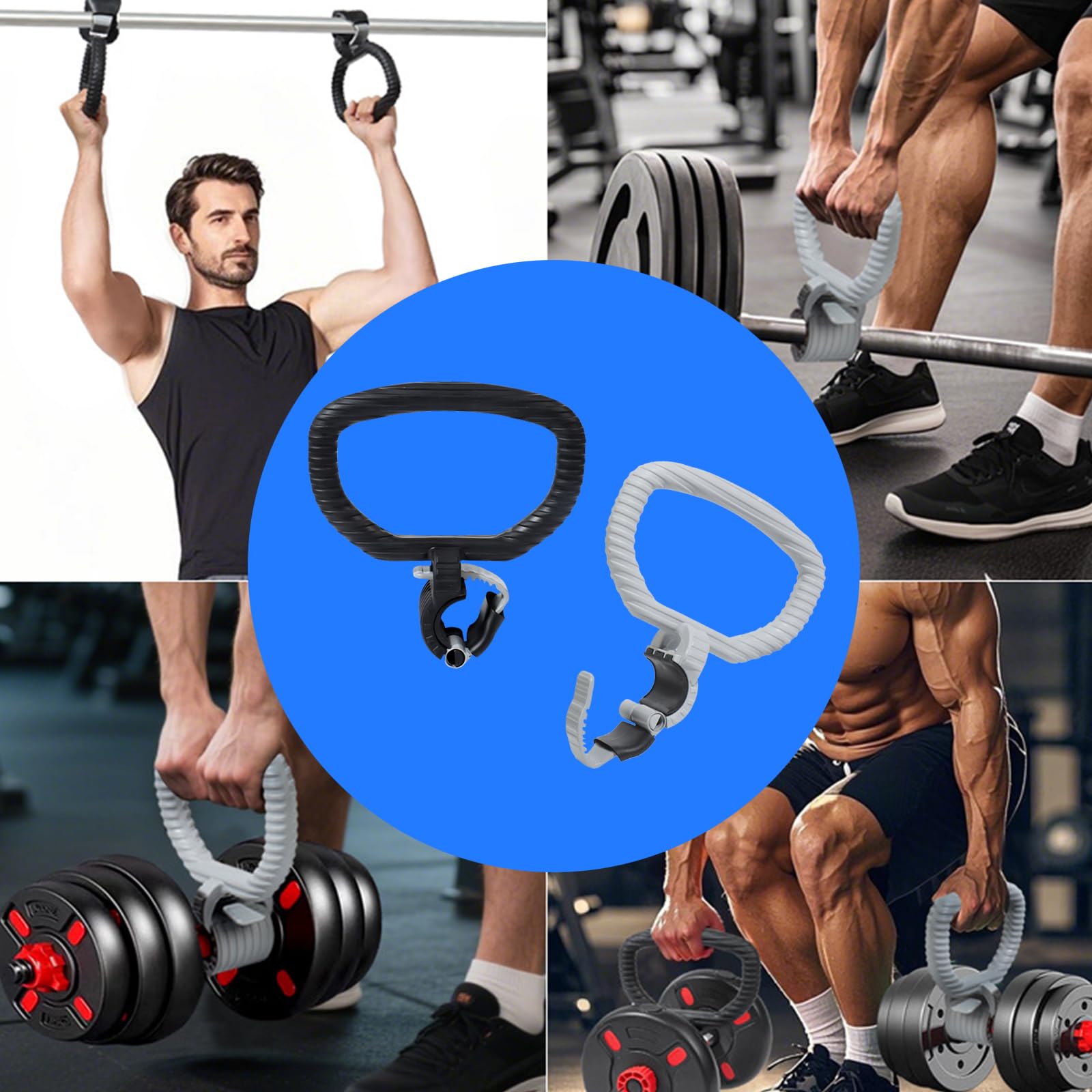 Uchwyt Do ćwiczeń, Zestaw Kettlebell/hantle, Szybki Montaż Bez Użycia Narzędzi, Udźwig 150 Kg, Pogrubiony, Wygodny Uchwyt O Szerokości 42 Mm (Black)