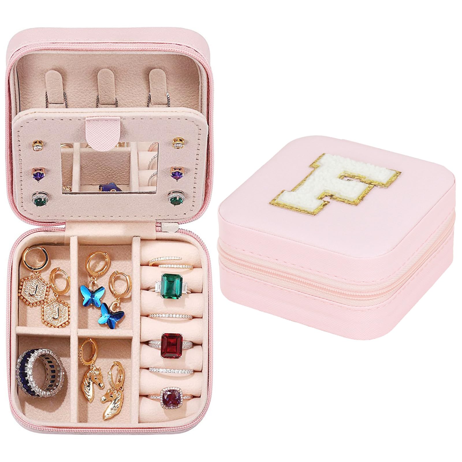 Yejahy Women's F Jewellery Box - Small Travel Organiser Or & Girls