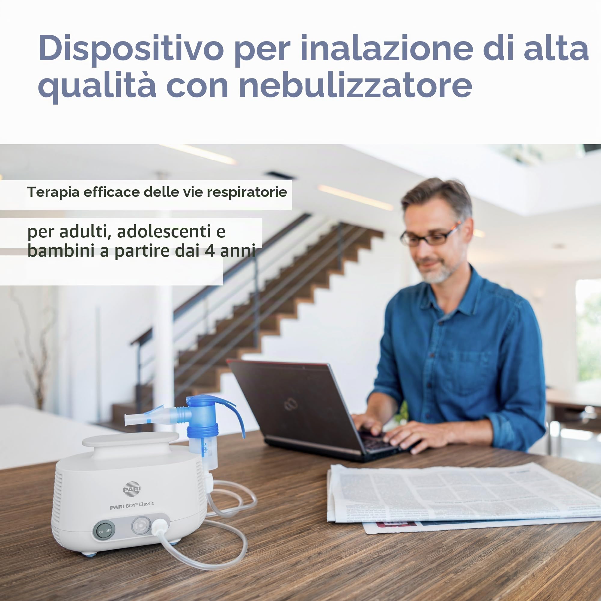 PARI Boy Classic Inhalations-Vernebler-Set con Mundpezzo