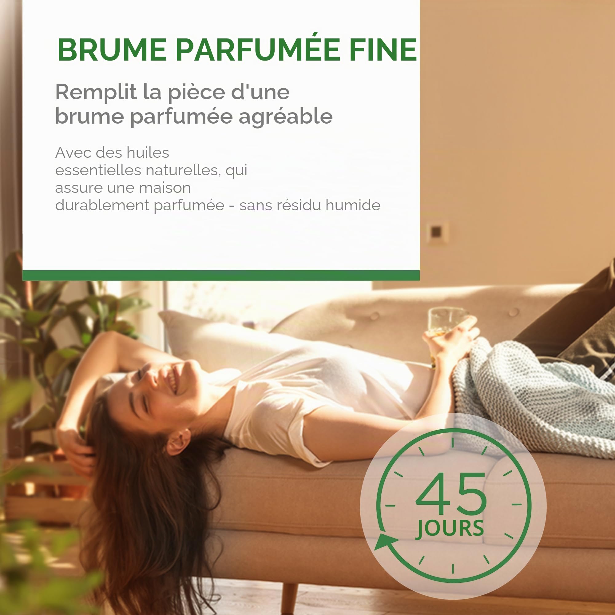 Air Wick Recharge d'huile aromatique - Parfum : coton et orchidée blanche - Parfum frais d'intérieur avec huiles essentielles - 6 x 20 ml d'huile parfumée