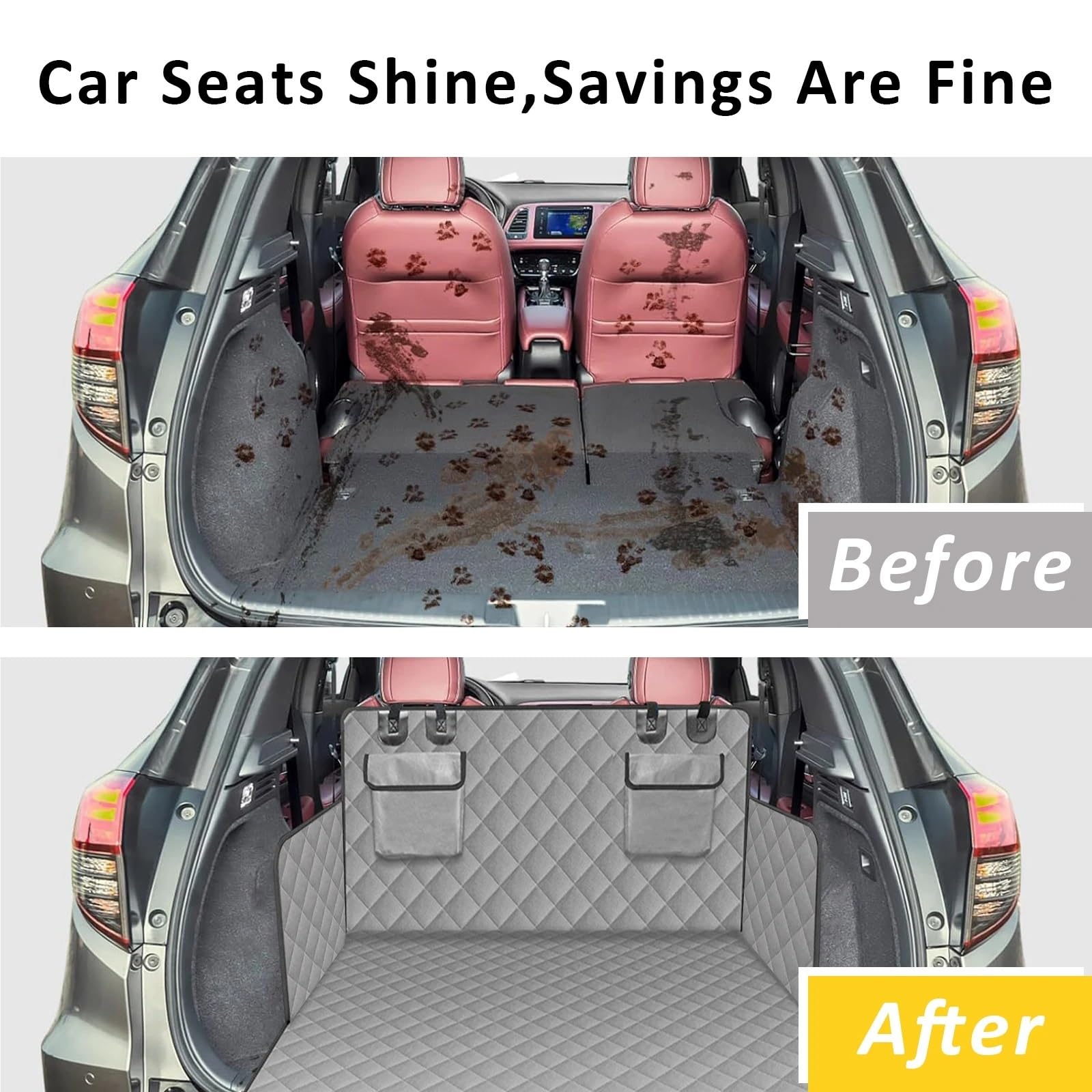 Cubre Maletero Coche Tapete para Maletero de Perro, Funda Universal para Asiento de Coche, Impermeable, Antideslizante, 183 x 104 cm