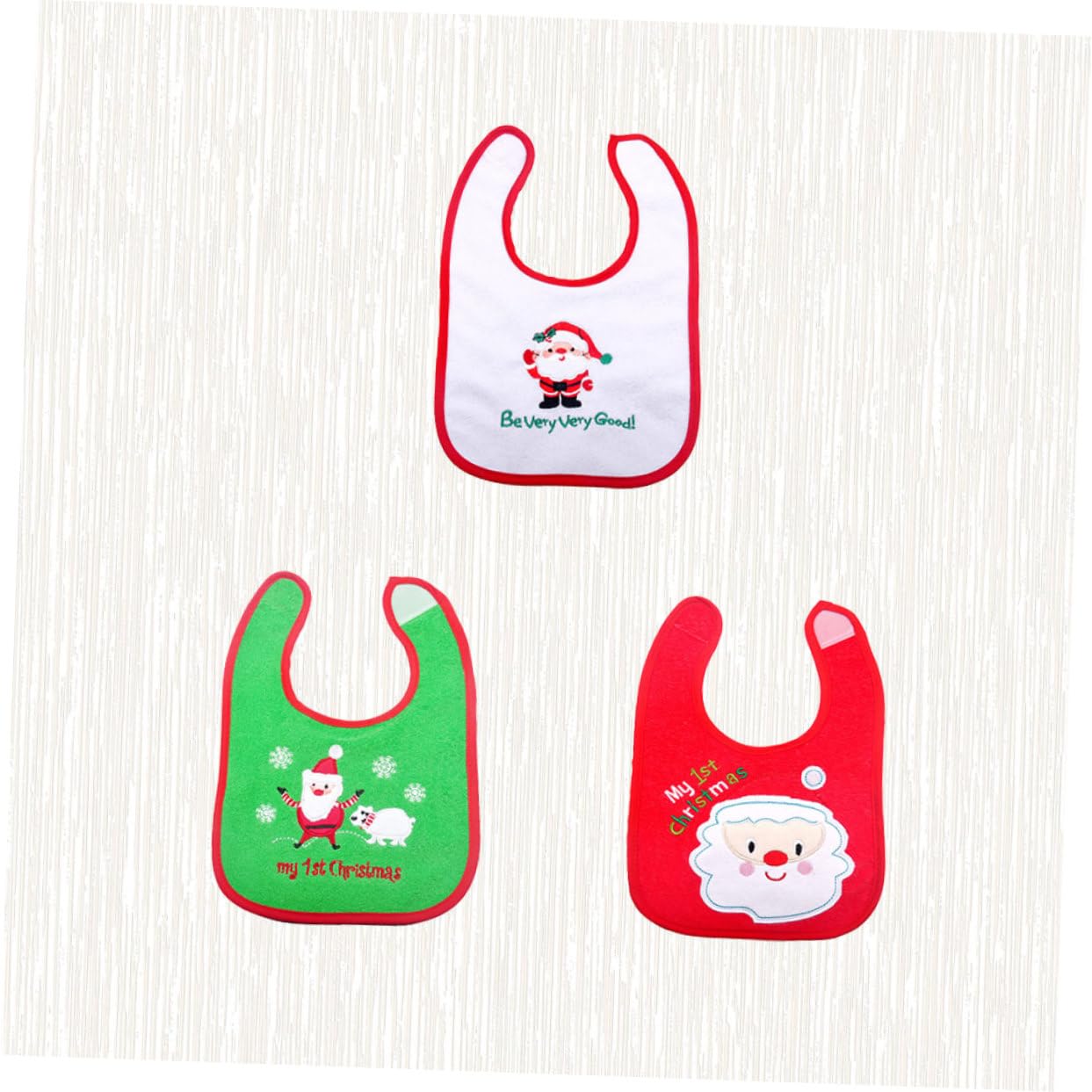 Abaodam 9 Piezas baberos de algodon baberos de navidad para niños pequeños de dibujos animados guarderia bebe de papa noel de baba de