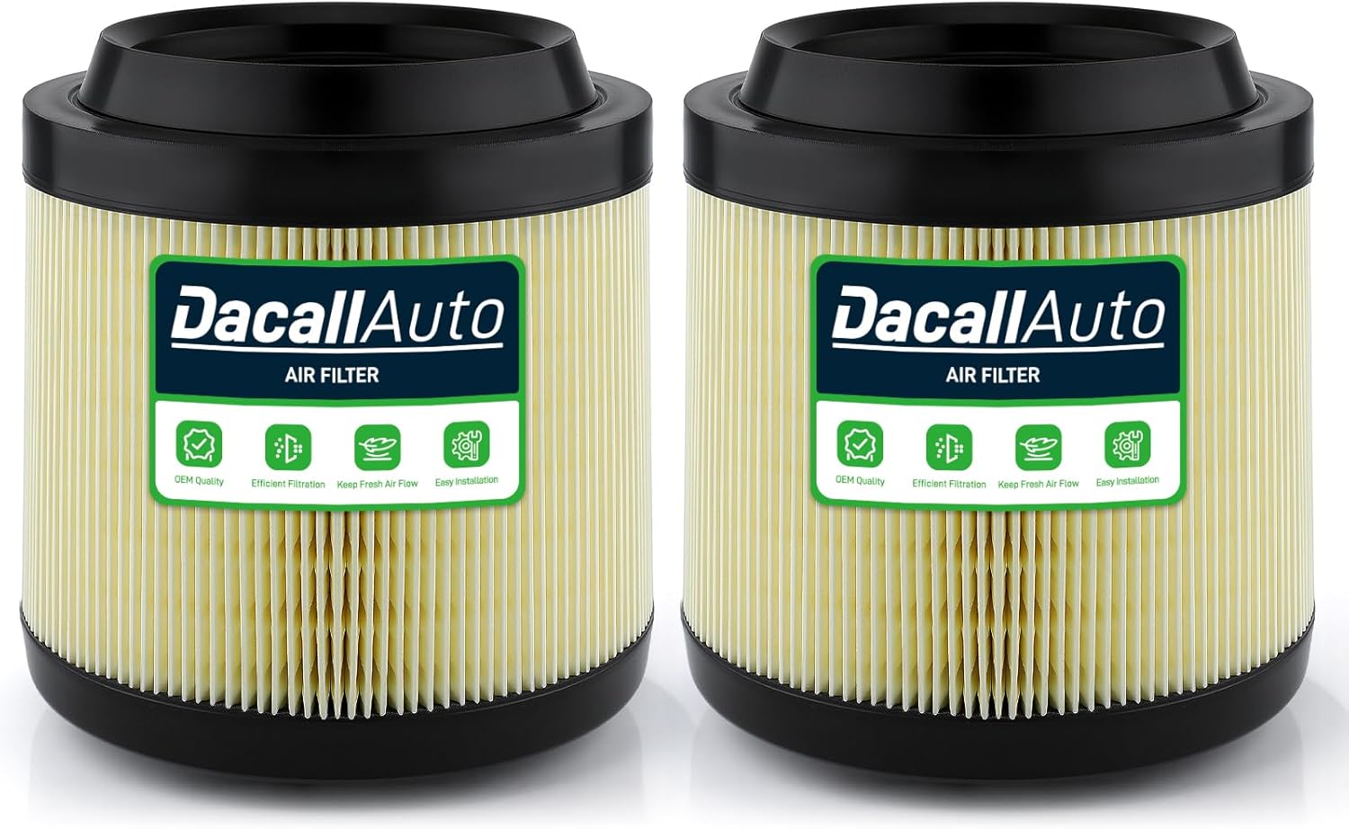 2pcs Engine Air Filter Set for Ford Bronco V6 2.7L (2021-2024); for Bronco L4 2.3L (2021-2024); for Ranger L4 2.3L (2024). Only Fits 4WD. Replace MB3G-9601AA, MB3Z9601A