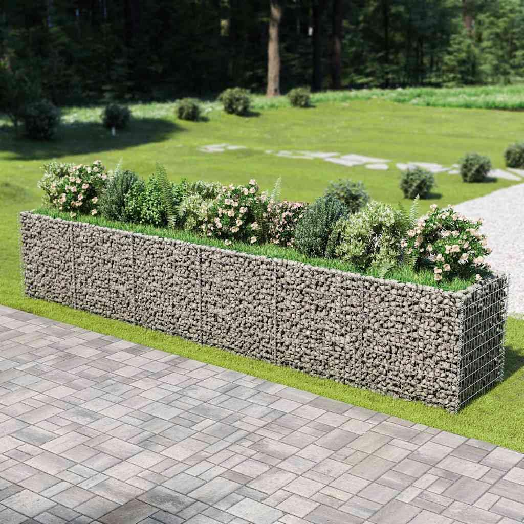 Jardinière surélevée en acier galvanisé - 540 x 90 x 100 cm - Pour jardin, parterres de fleurs, jardinière surélevée - Robuste - Résistant aux intempéries - Durable - Grande capacité