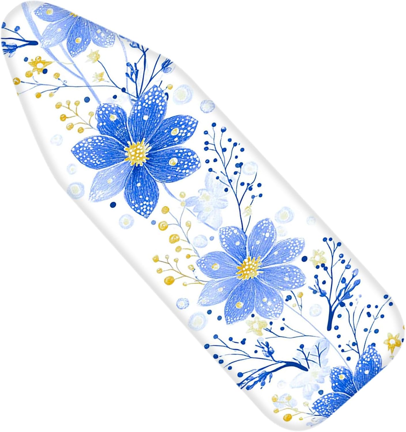 Nuxovilar Pink and White Blooming Flowers Ironing Board Cover, 15×54inch, This Cover Fits Most Standard Boards, Dust - Proof Ironing Accessory for Home Decoration