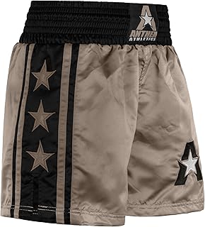 Resolute Pantalones cortos de Muay Thai, pantalones cortos de kickboxing, pantalones cortos de boxeo, hombres y mujeres