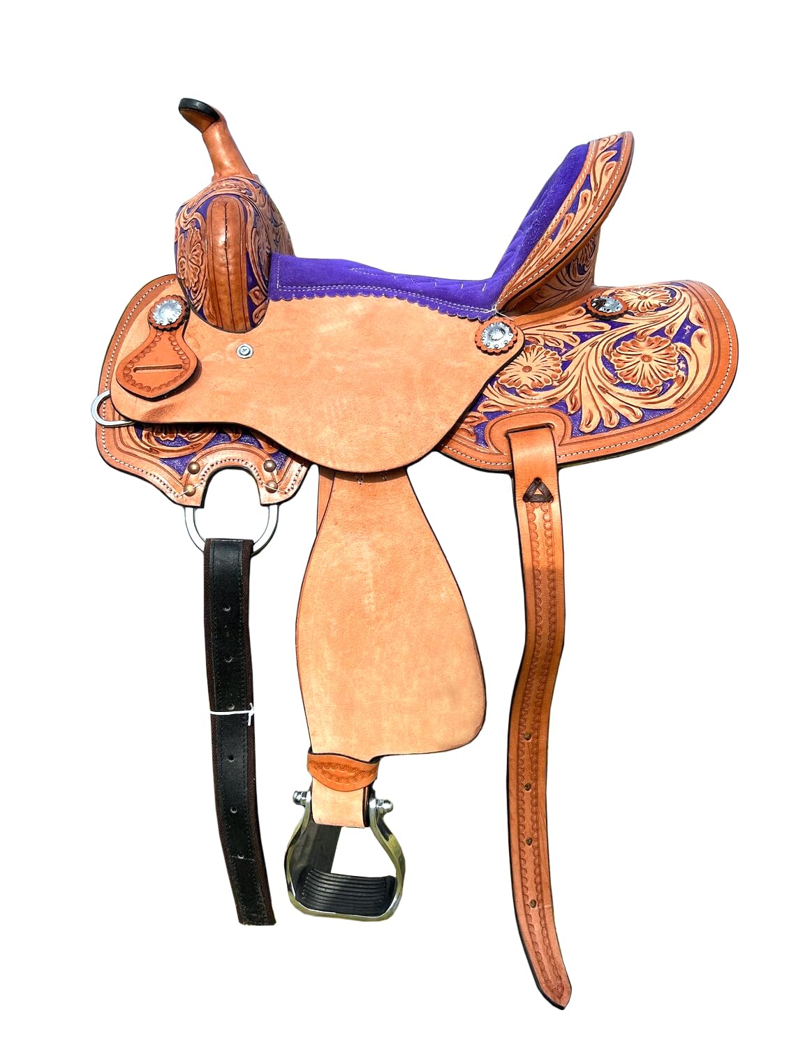 Sella Western In Pelle Vera Per Bambini Giovani, Orlov Hill Modello Trail 7245SS08SK, Misura 12-14