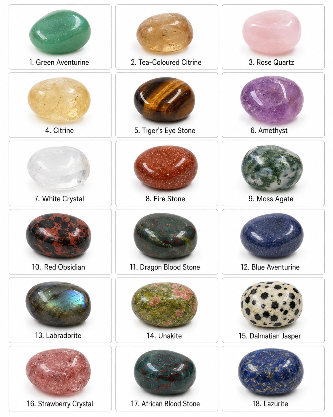 Mix di pietre preziose, mix colorato di pietre preziose selezionate a mano in sacchetto colorato, varie pietre naturali, dimensioni 2,5 cm - 4 cm, set di pietre lucidate