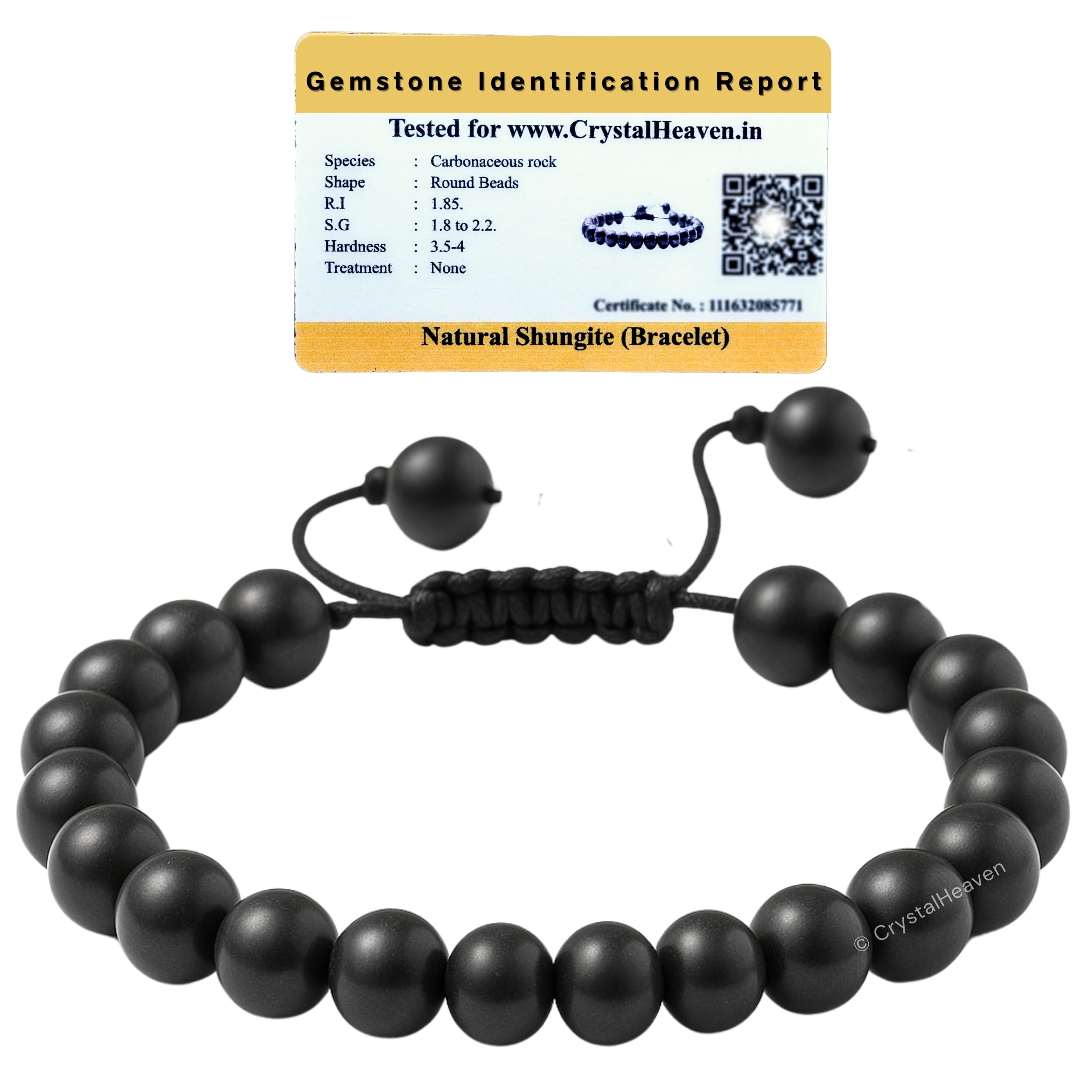 Crystal Heaven Certified Crystal Bracelet for Women Men with Healing Crystal and Reiki Stone - Original Authentic Gemstone Adjustable Beaded Bracelet for Money, Wealth Success & Positive Energy